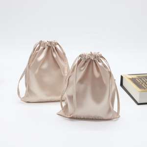 Custom Embroidery Silk <b>Drawstring</b> Makeup Lipstick Jewelry Gift Dust Bag Hair Wig Underwear Packaging Silk Satin <b>Pouch</b> - Product Image 6