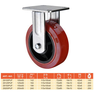 Hochleistungs-PU-Lenkrad 4 5 6 8-Zoll-Schwenk-/Fest-/Seiten bremse/Doppel brems halterung PU-Rad-Industrie rolle - Product Image 3