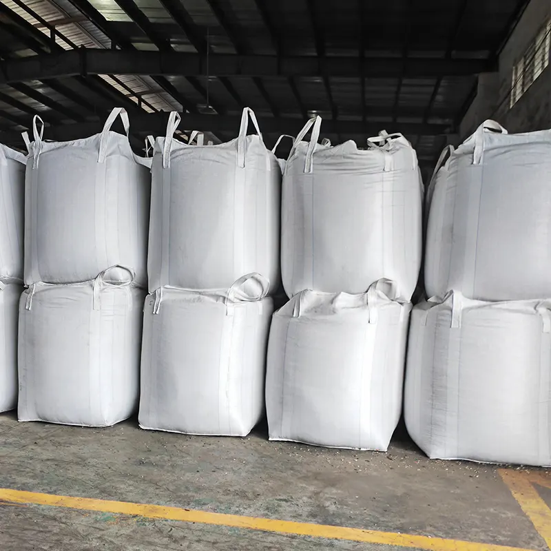 High Quality Custom Jumbo Bag PP White 1.2 Ton Bulk Package Giant Dimension Flat Bottom Option Antistatic Feature FIBC Accepted