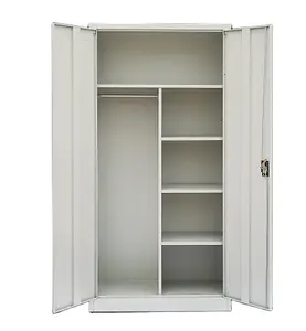 Xingyuan personnalisé 2 portes armoire en métal placard chambre almirah armoire garde-robe en métal
