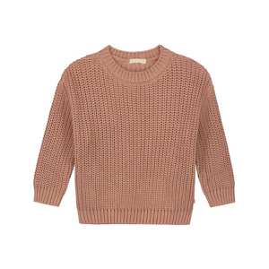 Pull d'hiver pour enfants en mélange de laine premium, écologique, col rond, régulation de la température, confort doux, peau sensible, géométrique - Product Image 1
