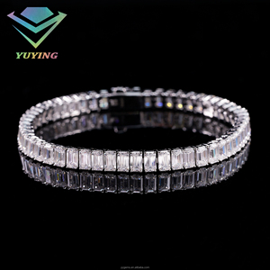 Pulsera de tenis con moissanita VVS en oferta, certificado GRA, varios estilos de corte, pasa la prueba del diamante, chapada en oro sobre plata de ley 925 - Product Image 5