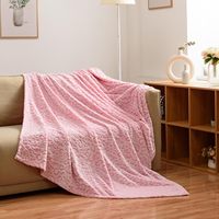 Jeté rose à imprimé léopard, jeté en flanelle polaire à imprimé guépard, jeté en peluche mignon pour canapé, 50 x 60 pouces