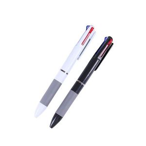 Custom Logo Advertising 0.7Mm Plastic Ballpoint 3 in 1 Colors Office Promotional Gifts Multi-Color <b>Pens</b> - Product Image 1