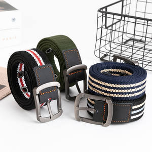 <span class=keywords><strong>Ceinture</strong></span> tactique décontractée en coton de 3,5 cm avec boucle ardillon en alliage, longueur 100-125 cm, unisexe, tressée perforée pour jeans et usage extérieur - Product Image 1