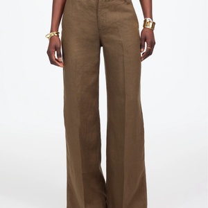 Conjunto de Lino de Verano 2025 para Mujer, Estilo Casual Europeo Americano, Top sin Mangas, Pantalones Anchos Holgados, Traje de Dos Piezas - Product Image 3