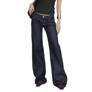 กางเกงคาร์โก้ทรงปกติขายส่ง เอวกลาง ลายสก็อต ผ้ายีนส์เดนิมสีพื้น แต่งกระดุม เป็นมิตรกับสิ่งแวดล้อม กันลม - Product Image 1