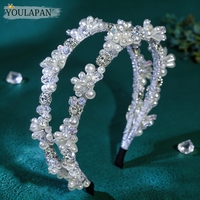 YouLaPan – bandeaux en perles pour femmes, doux, avec strass, adaptés aux mariages, aux danses, aux fêtes, accessoires pour cheveux, YXA307
