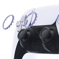 EXtremeRate Light Violet Accessoires de remplacement Anneaux d'accent personnalisés pour manette PS5 BDM-010/020/030/040/050
