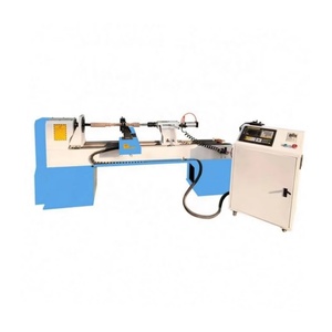 เครื่องกลึงไม้ CNC อัตโนมัติแบบสองแกนหมุน สำหรับงานไม้ขึ้นบันได - Product Image 1
