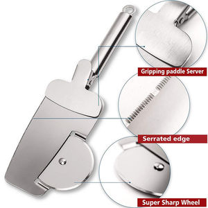 Vendita Diretta dalla Fabbrica: Coltello per <span class=keywords><strong>Pizza</strong></span> Quattro-in-Uno in Acciaio Inossidabile con Rotella Tagliapizza - Product Image 2