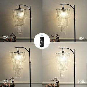 <span class=keywords><strong>Lampe</strong></span> sur pied moderne de luxe en cristal K9 avec abat-jour en forme de gouttes de pluie à plusieurs niveaux pour salon, chambre à coucher, hôtel - Product Image 2