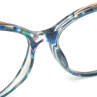 Lunettes de lecture anti-lumière bleue Readsun en gros, monture PC, style œil de chat CP, avec branches à motif diamant