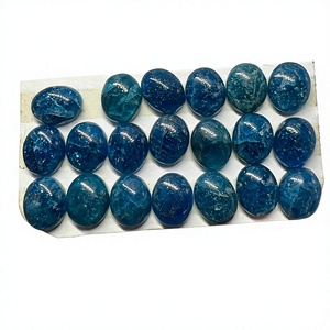 Apatita Neón Natural, Cabujones de Piedras Preciosas Sueltas de Forma Ovalada de 8x10MM, 5 Piezas Listas para Enviar - Product Image 1