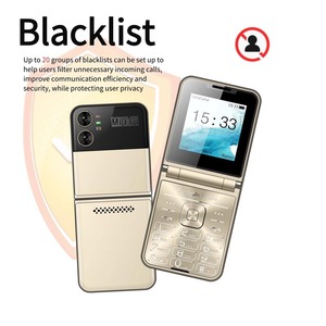 F5 New Lady Cover pliable 2G téléphone portable 4 carte SIM grand écran mince lumière liste noire torche bas prix téléphone de poche à rabat - Product Image 6