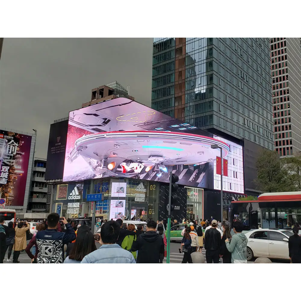 Pantalla Publicidad Buitenmuur Reclamepaneel Billboard Scherm 3d Video Formaat Spelen Buiten Led Display