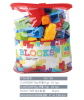 MILI DIY Éducatif Grand Ensemble de Blocs de Construction en Plastique 88 Pièces pour Enfants, Jouets de Construction dans un Sac à Main, Modèle de Jouet