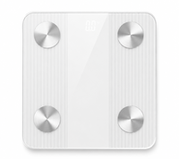 Balance connectée intelligente haute précision pour la composition corporelle, design minimaliste rayé, balance numérique de salle de bain, Bluetooth sans fil, balance de santé