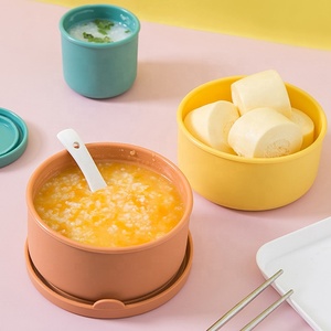 250ML/700MLネスティングシリコンランチフード収納ボックスコンテナハードシェル気密食器洗い機および冷凍庫セーフ - Product Image 4