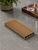 Planche de terrasse WPC moderne carrée gaufrée creuse, à clipser, étanche et antidérapante, pour terrasse extérieure et jardin