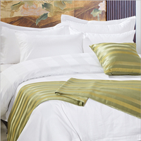 Ensemble de literie d'hôtel personnalisé 4 pièces, housse de couette, drap, taie d'oreiller, pour maison d'hôtes, hôtel, location de vacances
