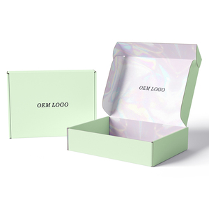 Custom Pink <strong>Cosmetic</strong> <strong>Subscription</strong> Mailer Shipping Packaging Reflective Holographic <strong>Box</strong> with Logo Embossed Folding Folder - Product Image 6