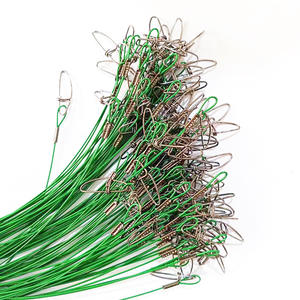 GS 50cm 150lbs Noir/Rouge/Vert <span class=keywords><strong>Ligne</strong></span> <span class=keywords><strong>de</strong></span> Pêche en <span class=keywords><strong>Mer</strong></span> Leaders <span class=keywords><strong>Acier</strong></span> Haute Résistance <span class=keywords><strong>Ligne</strong></span> <span class=keywords><strong>de</strong></span> Pêche avec Émerillons et Boutons-pression - Product Image 2