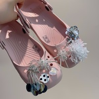 Sepatu Dekoratif Manik Akrilik Lepas Pasang dengan Berbagai Gaya, Hiasan Sepatu DIY, Bunga Sepatu