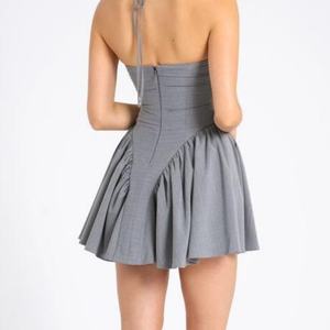 Robe Courte d'Été Sexy et Ajustée pour Femme, Modèle Crayon, Sans Manches, Couleur Unie, Col Halter, Nouvelle Collection - Product Image 2