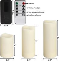 12 bougies LED sans flamme en forme de pilier, couleur ivoire, fonctionnant sur piles, ensemble de bougies réalistes, flamme 3D, commande par bouton, décoration de la maison, mariage