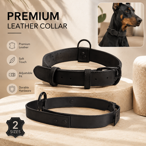 Wholesale Manufacturer Custom Logo Adjustable Genuine Leather <b>Dog</b> Collar Pet Neck Strap Accessories Custom OEM - Product Image 1