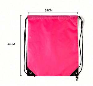Custom Logo 210D Polyester <b>Drawstring</b> Bag Cloth <b>Drawstring</b> Advertising <b>Backpack</b> Marathon Outdoor Sports Fitness Basketball Bag - Product Image 2