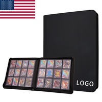 Classeur à 12 pochettes pour cartes à collectionner, en cuir PU, avec fermeture éclair, haute qualité, style tendance, taille et logo personnalisables