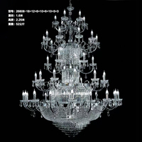 Lustre en cristal de style européen créatif, grande taille, décoration de mariage, lustre de luxe en cristal pour plafond
