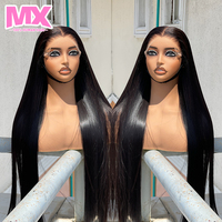 Perruque frontale en dentelle HD complète sans colle 13x6 en gros, cheveux indiens vierges, perruques de cheveux humains vierges bruts avec cuticules alignées