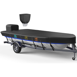 Copertura per <span class=keywords><strong>Barca</strong></span> a Fondo Piatto OBD a 5 Strati, Utilizzabile per Ormeggio/Trascinamento, Anti-UV, Antivento, Super Impermeabile 300D, Lunghezza 18'-20' - Product Image 1