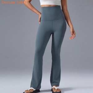 Leggings da yoga a vita alta Huijia Oner, gamba dritta, alta qualità, per allenamento in palestra, tinta unita. - Product Image 1