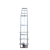 Nouveau 2024 Élévateur de chantier pour panneaux solaires, élévateur de toiture électrique, capacité de charge 200 kg, hauteur de levage 19 m, câble de sécurité