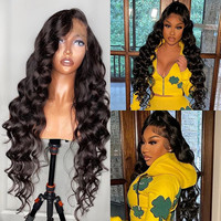 Perruques Hd Lace Front 13x6 Deep Wave, cheveux humains indiens vierges à cuticules alignées hd Curly Full Lace Front perruques de cheveux humains