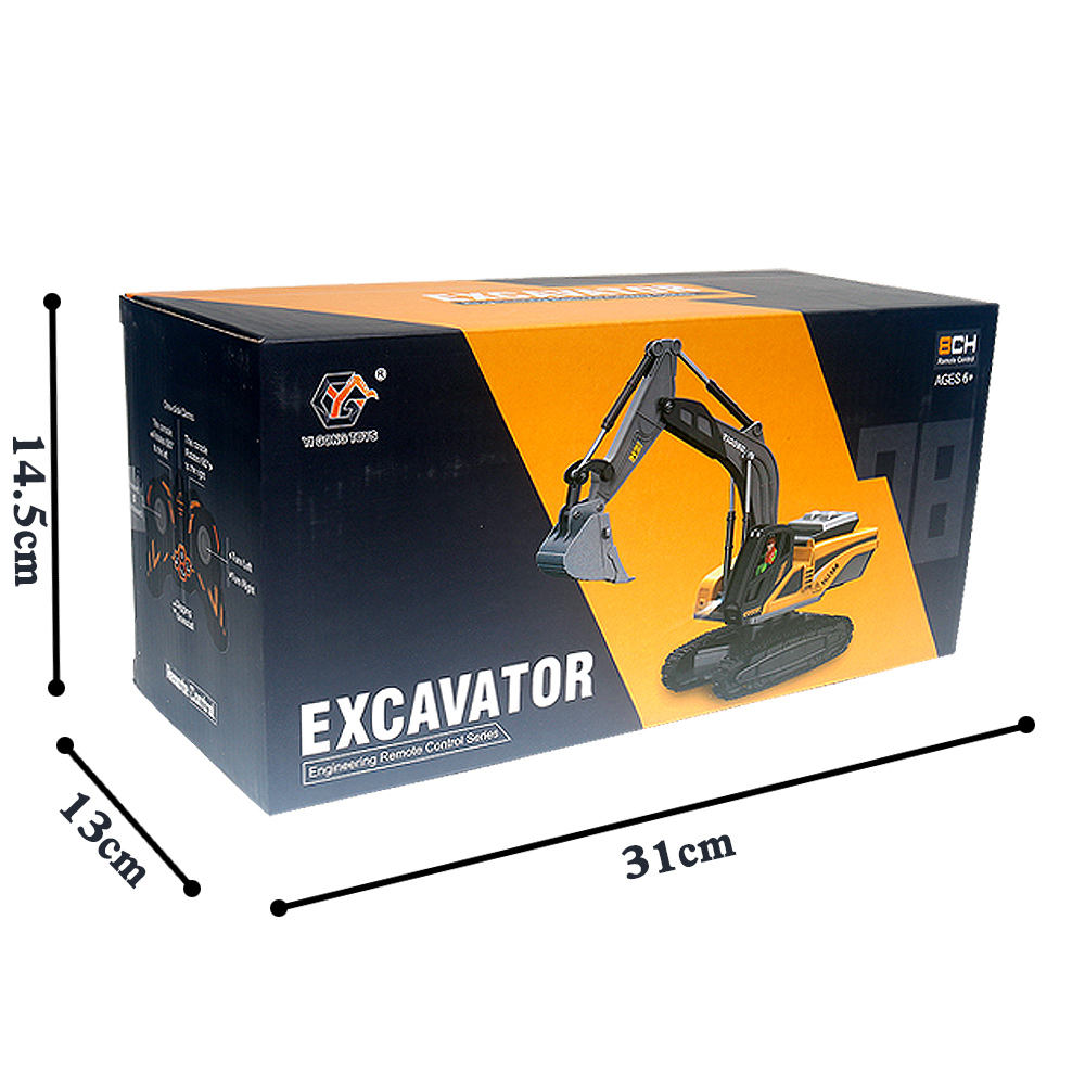 Yigong 40MHz 1/20スケール 合金製 8チャンネル RC掘削機 ラジコン建設