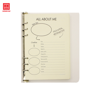 HONGHA <b>A5</b> PP <b>Spiral</b> 6-Ring Loose Leaf <b>Notebook</b> 200 Pages Office Notepad Promotion Model 3013 Digital Printing - Product Image 5