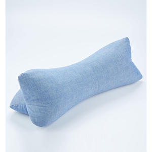 Almohada cervical de soporte firme para alivio del dolor, cojín de trigo sarraceno para la oficina, pausa para el almuerzo, azul, 15 pulgadas, lavable, cómoda almohada enrollable para el cuello - Product Image 1