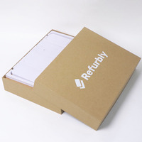 Venta al por mayor de papel reciclado Kraft caja de ordenador de embalaje personalizado transporte portátil envío tapa de papel caja de embalaje personalizado para Ipad
