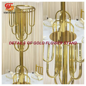 Nuevo Soporte de Flores Dorado para Bodas, Decoración de Mesa para Banquetes y Fiestas, Centro de Mesa - Product Image 2