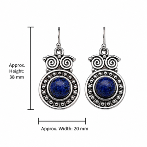 Orecchini vintage a forma di gufo da donna con accenti blu, gioielli creativi alla moda - Product Image 5