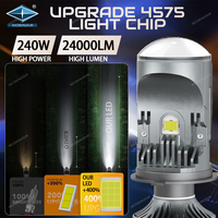 Projecteur de phare LED H4 240W 24000LM, ajustement universel, amovible, facile à installer, AC 12V, camion, moto, voiture, couleur 6000K