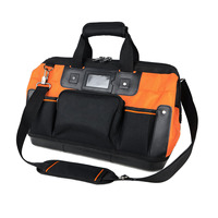 Bolsa de Herramientas Impermeable de Alta Resistencia con Parte Superior Abierta de 32x27x42CM, 5-9 Bolsillos, Correa de Hombro Extraíble, Personalizable, Soporte OEM/ODM