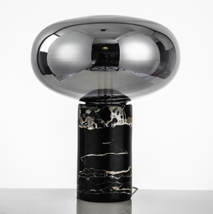Lampe de table en marbre rechargeable sans fil, lampe de chevet avec abat-jour en lin, lumière de nuit à intensité variable tactile USB C pour la chambre à coucher, le salon, la décoration - Product Image 1