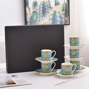 Juego de Tazas y Platos de Porcelana de Hueso de Lujo Nórdico, 6 Piezas, Colección Concentrada de Cerámica con Descuento para Regalos - Product Image 4