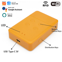 Module Récepteur Double RF RFID pour Télécommande WiFi d'Ouverture de Porte de Garage Intelligente Sans Fil avec Minuteur et Alimentation USB Type C 5V